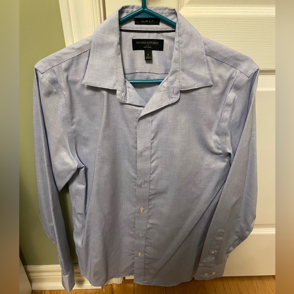 Banana Republic Blue Slim Dress Shirt Men’s Small